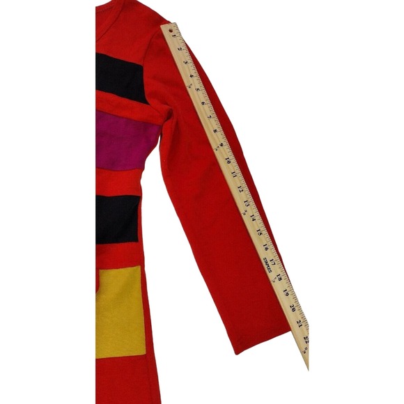 Moon River Womens Size Small Retro Dress Orange Yellow Scoop Neck Dress - Picture 5 of 10